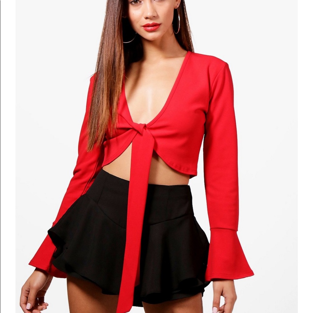 Petite Tie Front top